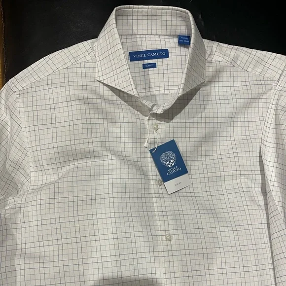 Vince Camuto Cutaway collar dress shirt Slim Fit Sz 15.5 34/35 - Picture 9 of 10